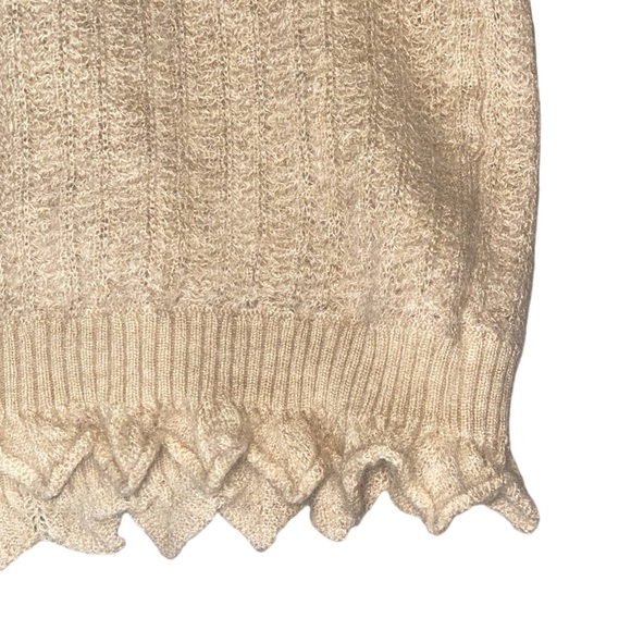 Authentic Vintage Louis Vuitton Tan Cashmere Crop Sweater, Size Large - Picture 5 of 10